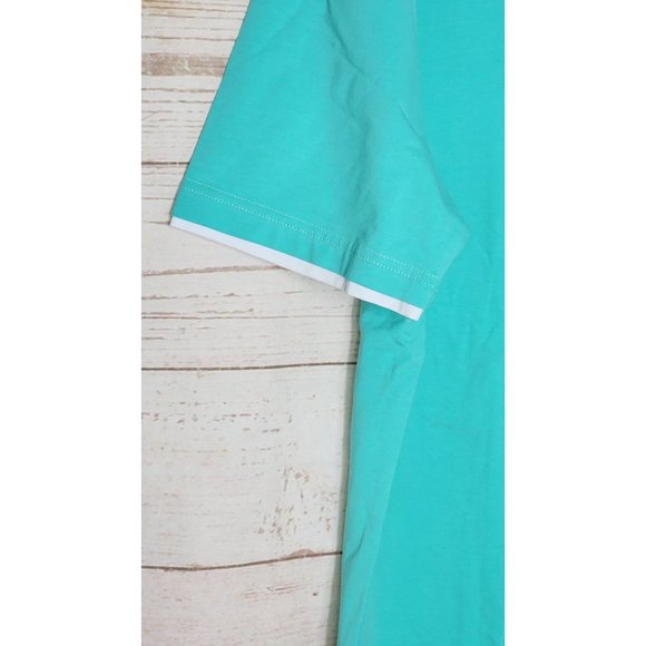 Rare Vassari Mint Green High Collar Short Sleeve Designer Button-Up Shirt - Picture 6 of 11